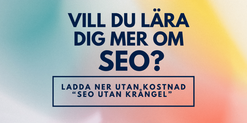 Gratis PDF - SEO UTAN KRÅNGEL